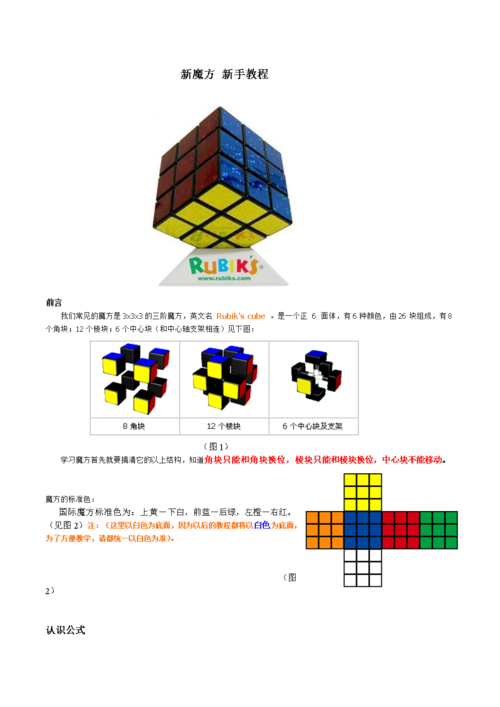 魔方教程一看就懂(魔方教程 三阶魔方)