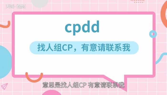 CPDD啥意思(CPDD图片)