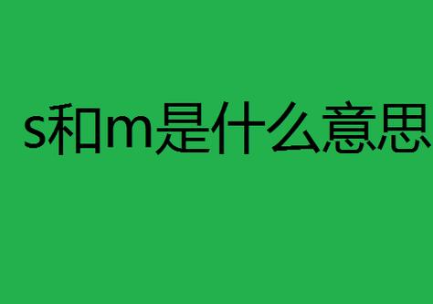 m是什么意思(s和m性取向代表什么)