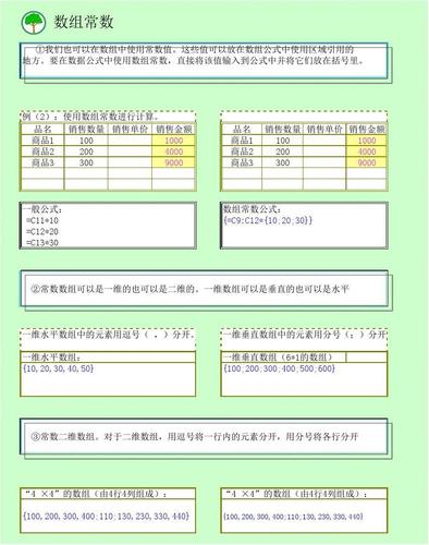 数组公式的使用方法