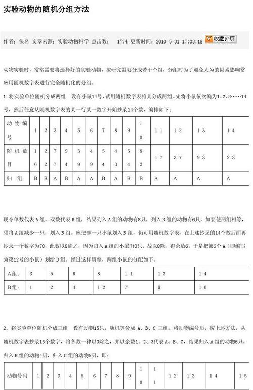 随机数字表法怎么随机分组