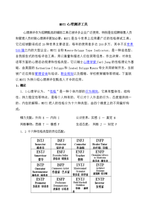 mbti性格测评(mbti免费版)