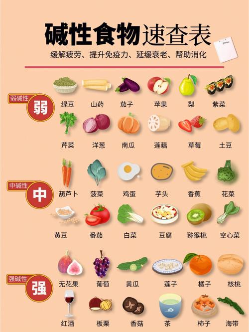 强碱性食物大全(强碱性食物大全：打造健康酸碱平衡)