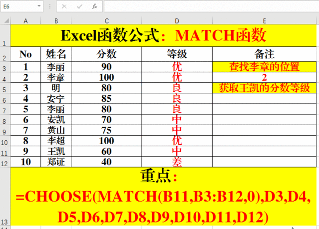 match函数的使用方法公式(match函数的含义)