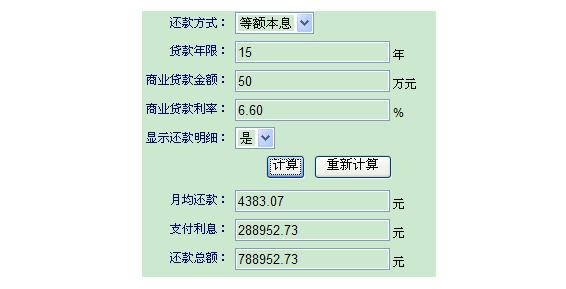 个人贷款利息计算器(个人贷款利息的计算器)